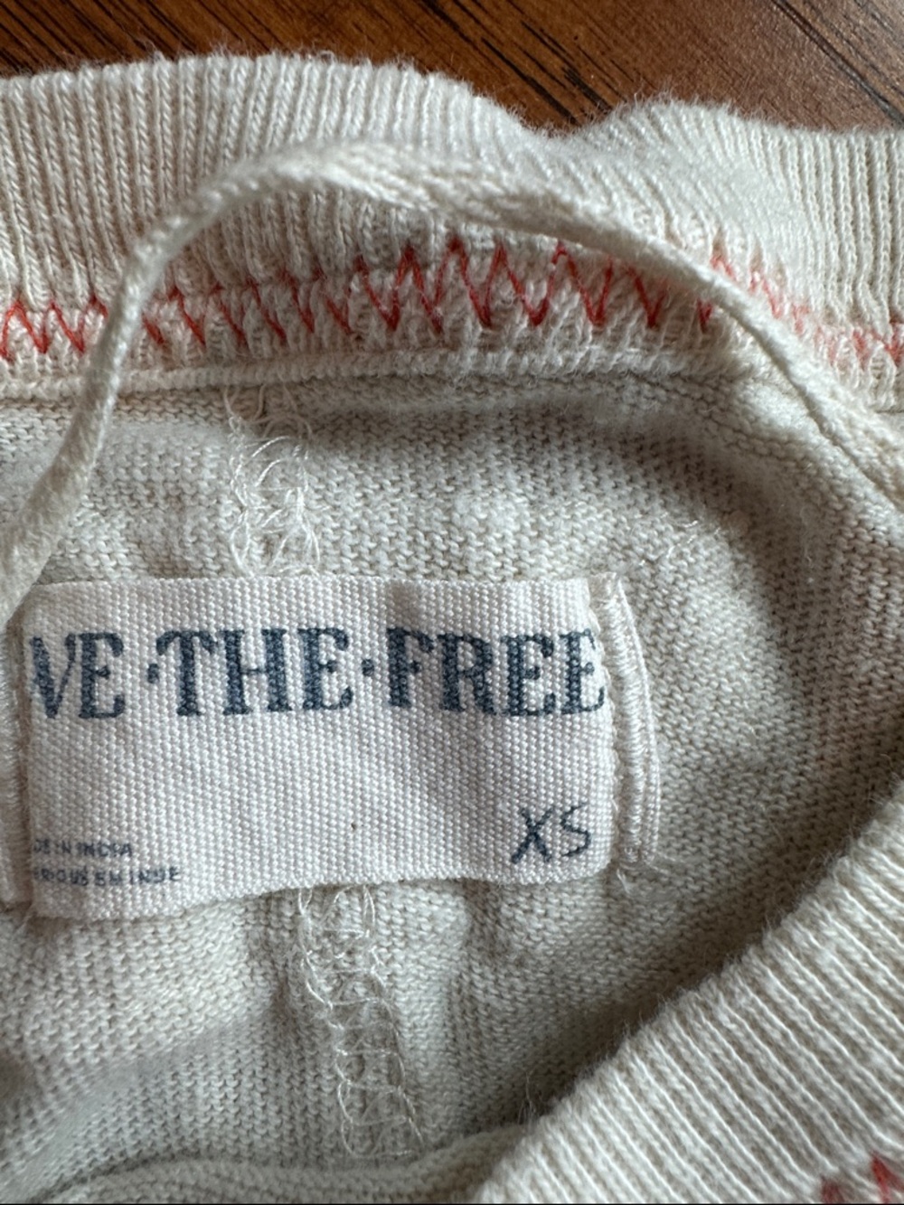 Free People Cream Graphic Tee with Pink Rose Heart and Arrow sz XS - Picture 3 of 5